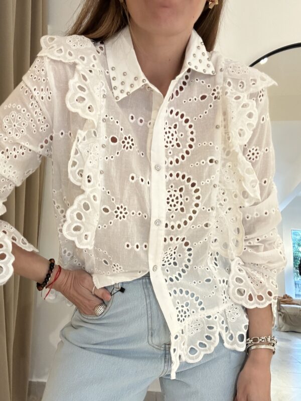 Camisa Broderie Volados