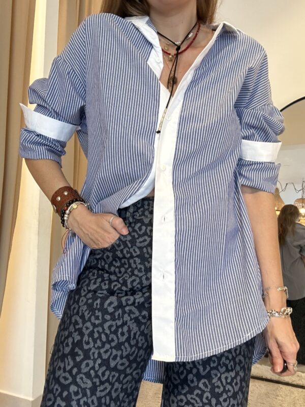 CAMISOLA RAYAS AZUL