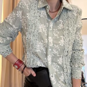 CAMISA BORDADA VERDE