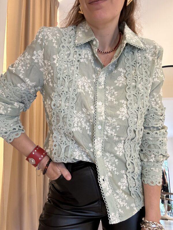 CAMISA BORDADA VERDE