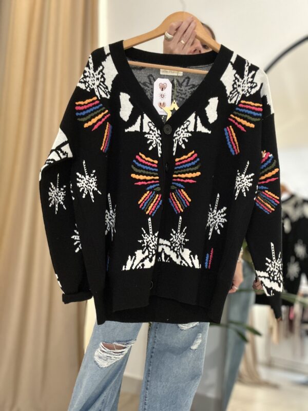 CARDIGAN NEGRO ETNICO