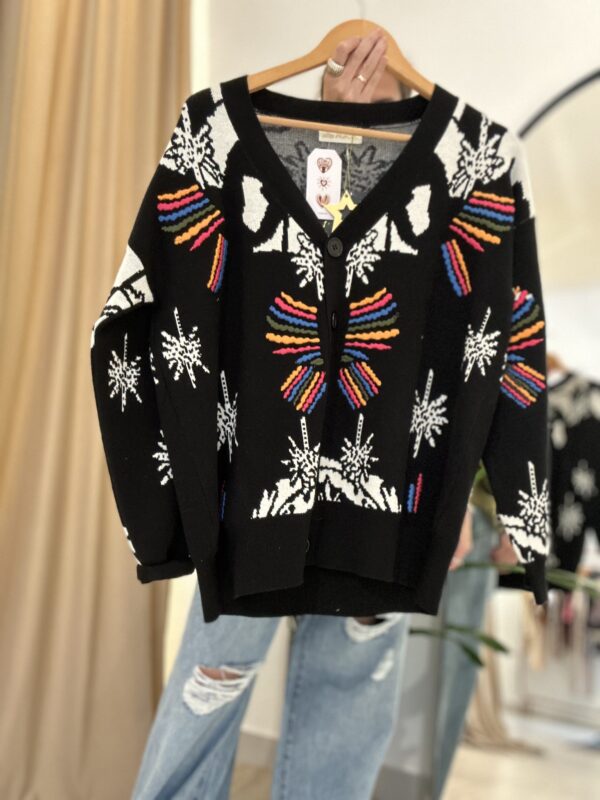 CARDIGAN NEGRO ETNICO